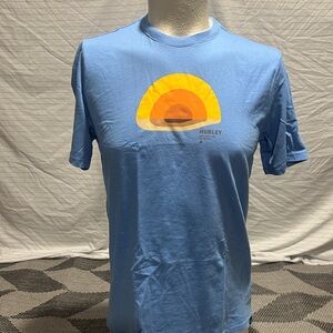 Hurley Light Blue Tee with Yellow Graphic